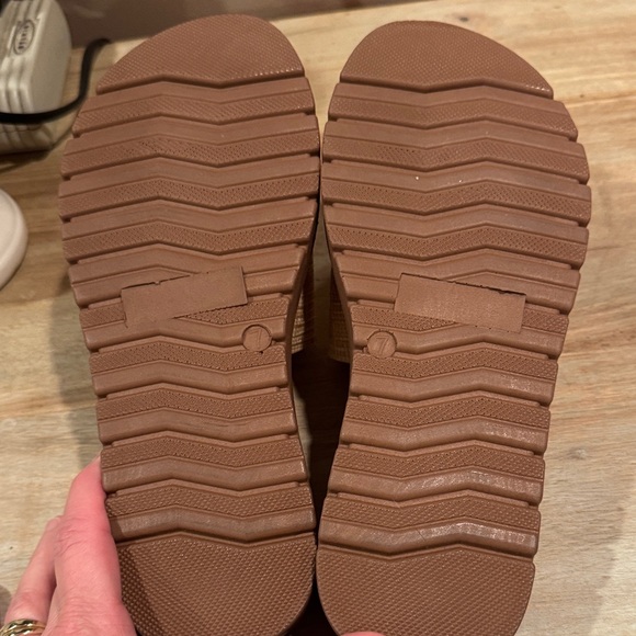 TOP Moda Women’s Slide Sandal with Natural Woven Raffia Strap Size 7 - Picture 5 of 5